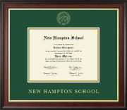 New Hampton School in New Hampshire Gold Embossed Diploma Frame in Studio Gold