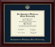 Southwestern Oklahoma State University diploma frame - Gold Embossed Diploma Frame in Gallery