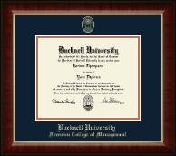 Bucknell University Gold Embossed Diploma Frame in Murano