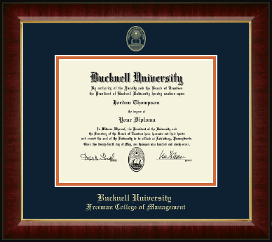 Bucknell University diploma frame - Gold Embossed Diploma Frame in Murano
