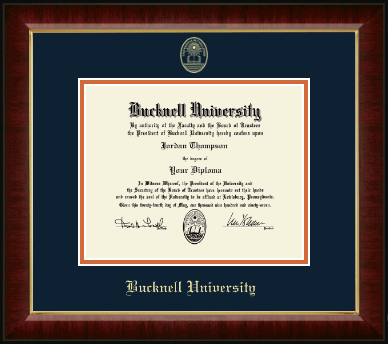 Bucknell University diploma frame - Gold Embossed Diploma Frame in Murano