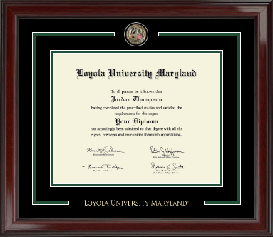 Loyola University Maryland diploma frame - Showcase Edition Diploma Frame in Encore