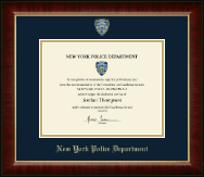 Police Department City of New York certificate frame - Masterpiece Medallion Certificate Frame in Murano