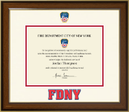 Fire Department City of New York Dimensions Certificate Frame in Westwood