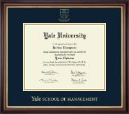 Yale University diploma frame - Gold Embossed Diploma Frame in Regency Gold