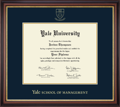 Yale University diploma frame - Gold Embossed Diploma Frame in Regency Gold