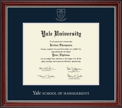 Yale University diploma frame - Silver Embossed Diploma Frame in Kensington Silver