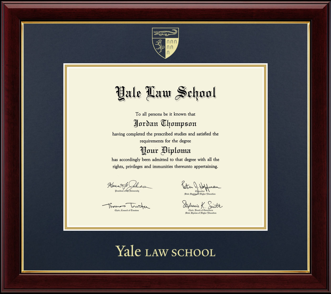Yale University Gold Embossed Diploma Frame in Gallery - Item #280675 ...