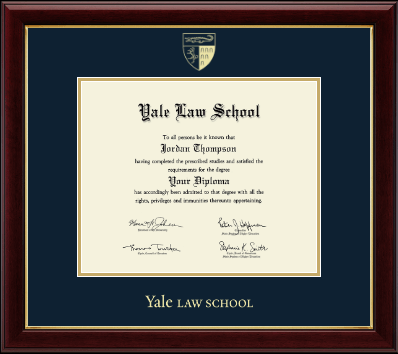 Yale University diploma frame - Gold Embossed Diploma Frame in Gallery