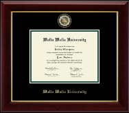 Walla Walla University diploma frame - Masterpiece Medallion Diploma Frame in Gallery