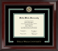 Walla Walla University Showcase Edition Diploma Frame in Encore