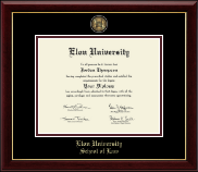 Elon University Masterpiece Medallion Diploma Frame in Gallery