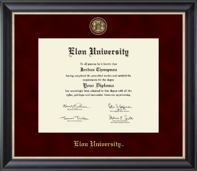 Elon University diploma frame - Regal Edition Diploma Frame in Noir