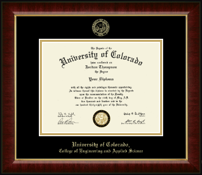 University of Colorado diploma frame - Gold Embossed Diploma Frame in Murano