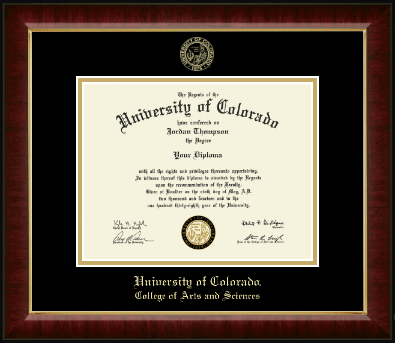University of Colorado diploma frame - Gold Embossed Diploma Frame in Murano