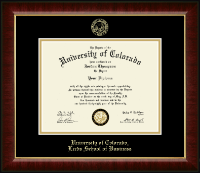 University of Colorado diploma frame - Gold Embossed Diploma Frame in Murano