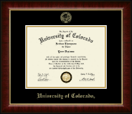 University of Colorado Denver Gold Embossed Diploma Frame in Murano