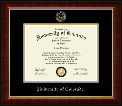 University of Colorado diploma frame - Gold Embossed Diploma Frame in Murano