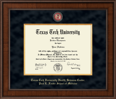 Texas Tech University Health Sciences Center diploma frame - Presidential Masterpiece Diploma Frame in Madison