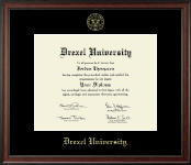 Drexel University Gold Embossed Diploma Frame in Studio