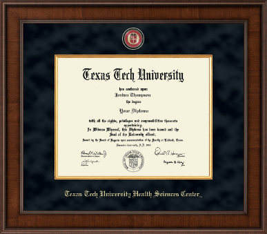 Texas Tech University Health Sciences Center diploma frame - Presidential Masterpiece Diploma Frame in Madison