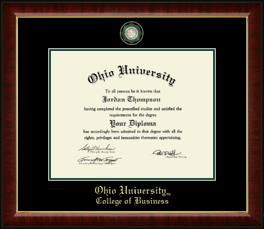 Ohio University diploma frame - Masterpiece Medallion Diploma Frame in Murano