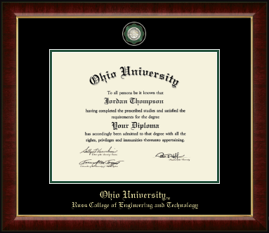 Ohio University diploma frame - Masterpiece Medallion Diploma Frame in Murano