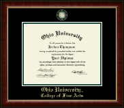 Ohio University Masterpiece Medallion Diploma Frame in Murano
