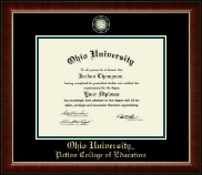 Ohio University diploma frame - Masterpiece Medallion Diploma Frame in Murano