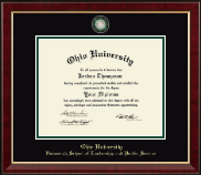 Ohio University diploma frame - Masterpiece Medallion Diploma Frame in Murano
