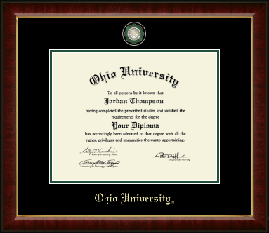 Ohio University diploma frame - Masterpiece Medallion Diploma Frame in Murano