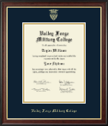 Valley Forge Military College diploma frame - Gold Embossed Diploma Frame in Studio Gold