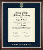 Valley Forge Military Academy Gold Embossed Diploma Frame in Studio Gold