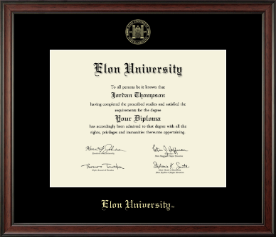 Elon University diploma frame - Gold Embossed Diploma Frame in Studio