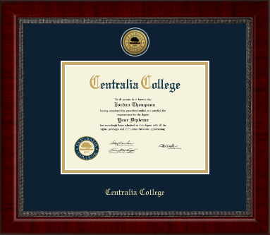 Centralia College diploma frame - Gold Engraved Medallion Diploma Frame in Sutton
