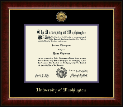 University of Washington diploma frame - Gold Engraved Medallion Diploma Frame in Murano