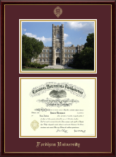 Fordham University diploma frame - Campus Scene Diploma Frame in Galleria