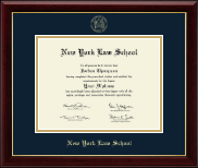 New York Law School Gold Embossed Diploma Frame in Gallery
