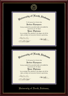 University of North Alabama diploma frame - Double Diploma Frame in Galleria