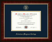 Albertus Magnus College diploma frame - Gold Embossed Diploma Frame in Murano