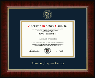 Albertus Magnus College diploma frame - Gold Embossed Diploma Frame in Murano