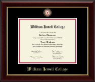 William Jewell College diploma frame - Masterpiece Medallion Diploma Frame in Gallery