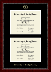 University of South Dakota Double Diploma Frame in Sutton
