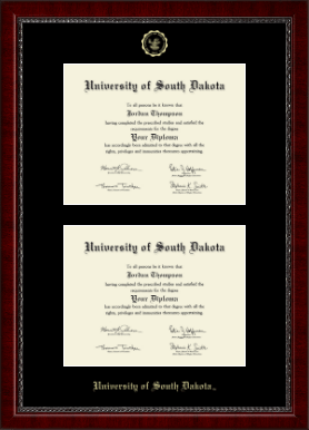 University of South Dakota diploma frame - Double Diploma Frame in Sutton