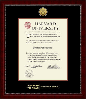 Harvard University diploma frame - Gold Engraved Medallion Diploma Frame in Sutton