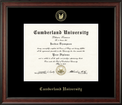Cumberland University diploma frame - Gold Embossed Diploma Frame in Studio