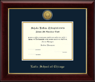 Latin School of Chicago Gold Engraved Medallion Diploma Frame in Gallery
