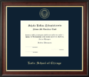 Latin School of Chicago diploma frame - Gold Embossed Diploma Frame in Studio Gold