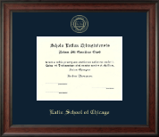 Latin School of Chicago diploma frame - Gold Embossed Diploma Frame in Studio