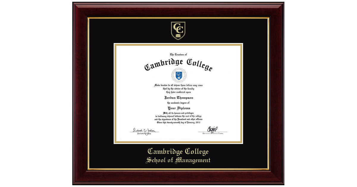 Gold Embossed Diploma Frame in Gallery Cambridge College - Item #283154 ...